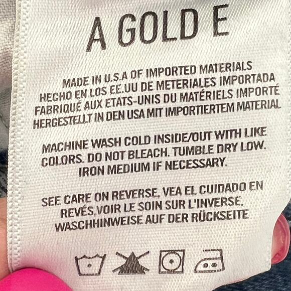 Agolde Button Fly Tapered Leg Nico Denim High Rise Blue Jeans Blue Size 30 Retro - Picture 9 of 12